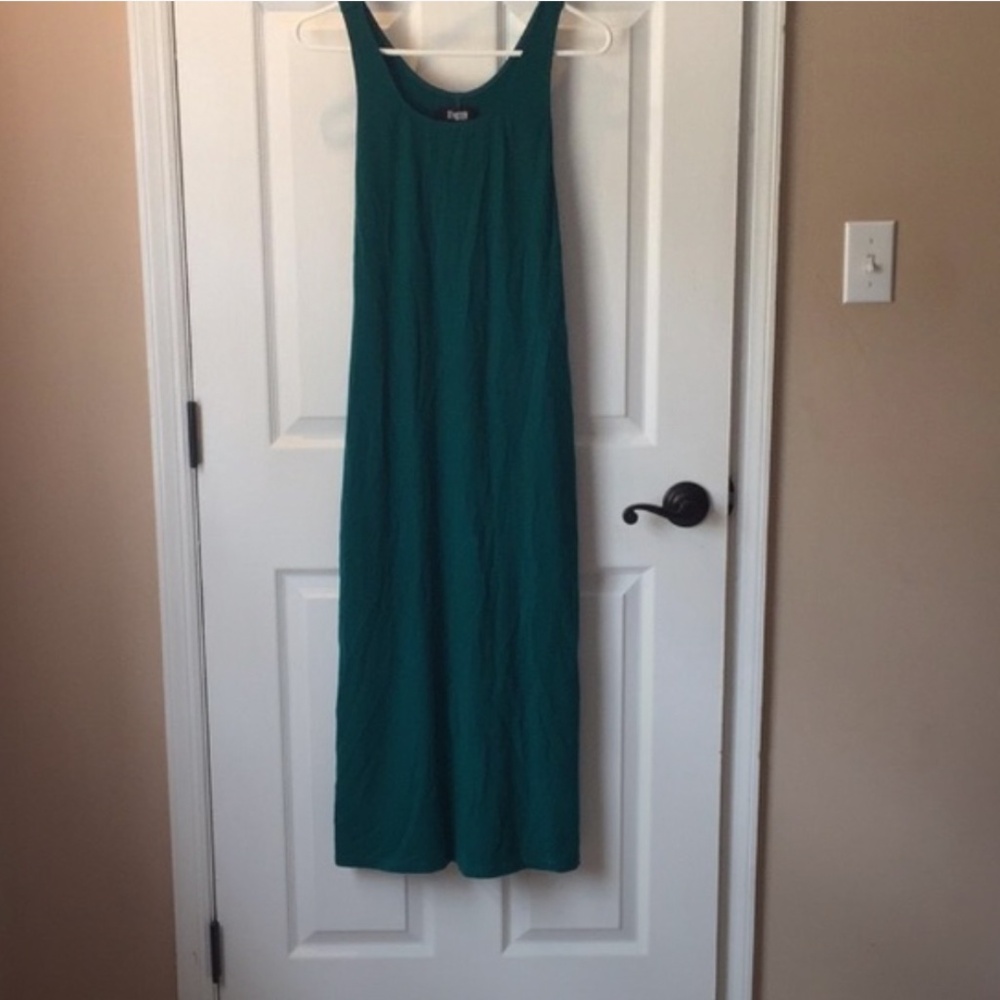 NWOT Reformation Ribbed Midi Dress Green - Picture 7 of 9